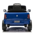 thumbnail image 6 of NEWDOOD 12V Licensed RAM 3500 Ride on Toy for Kids, Toddler Ride on Truck with Parent Remote Control, 2WD, Rear Shock Suspension, LED, Electric Car for Kids with Bluetooth, 3 Point Safety Belt (Bule), 6 of 7