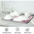 thumbnail image 7 of Horse in Pink Field Dish Drying Mat for Kitchen Counter, Ultra Absorbent Reversible Microfiber Dishes Drying Rack Pad Heat-resistant Mats 16x18in Home Decor, 7 of 7