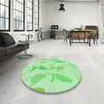 thumbnail image 4 of Ahgly Company Machine Washable Indoor Rectangle Transitional Pastel Green Area Rugs, 3' x 5', 4 of 7