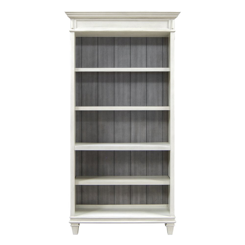 Hartford Open Wood Bookcase Storage Cabinet Office Shelves White