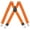 Orange, variant on Mens Braces with Strong Metal Clips, Adjustable Heavy Duty Brace Suspenders