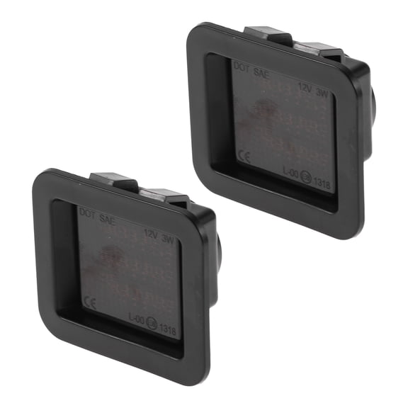 Unique Bargains 2 Pcs LED License Plate Light Tag Lamp Assembly for Ford F-150 2015-2023 White 6500K Smoked Lens