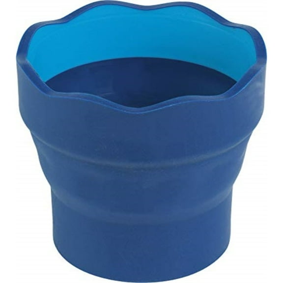 faber castell : clic & go foldable water pot & brush holder : blue
