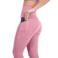thumbnail image 3 of YITTY Active Women's UltraLuxe High-Waist Pocket Legging, Athleisure, 4-Way-Stretch, Pink Sorbet, S, Regular | 27" Inseam, 3 of 8