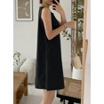 thumbnail image 5 of ZANZEA Women Sleeveless Crew Neck Dress Back Button Loose Knee Length Dress, 5 of 5