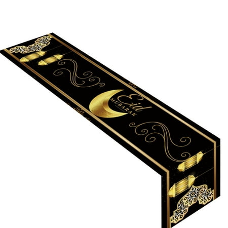 

Eid Mubarak Table Runner Islamic Eid Festival Celebration Table Decoration Muslim Ramadan Party Decor Supply