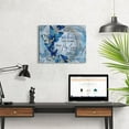thumbnail image 5 of Inspirational Blue Butterfly Wall Art Butterfly Decor for Bathroom Blue Wall Art for Office Butterfly Room Decorations Art Paintings Blue Butterfly Picture Decor for The Home Framed Wall Art 12"x18", 5 of 6