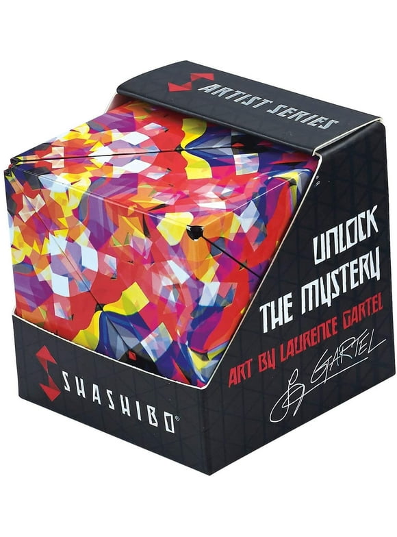 SHASHIBO - The Shape Shifting Box Artist Series (36 Rare Earth Magnets) - STEM/STEAM Fidget Geometric 3D Magnetic Transforming Magnetic Box Magic Cube (Confetti)