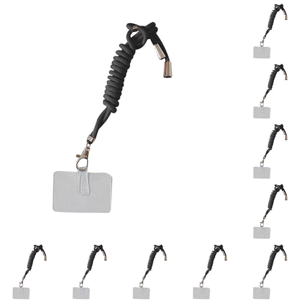 Cuerda colgante para teléfono Monstrate cordón ajustable para el cuello collar cruzado Negro 10piezas