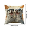 thumbnail image 3 of Uutvery Cute Animals Print Pillow Set of 2, 18x18 Inch Playful Deer and Fox Designs on Soft Flock, Charming Decorative Cover for Bedroom Living Room Sofa, Indoor and Outdoor Use, 3 of 7