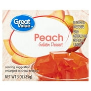 Great Value Peach Gelatin Dessert, 3 oz