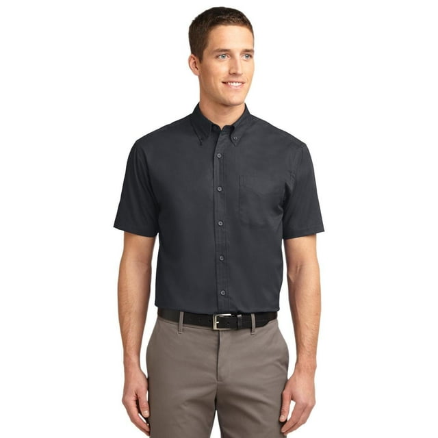 Port Authority Men's Port Authority Short Sleeve L Classic Navy/Light Stone