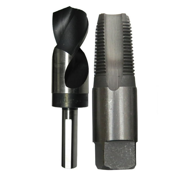 3/8" Carbon Steel NPT Tap and 37/64" High Speed Steel Drill Bit