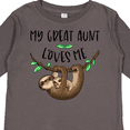 thumbnail image 4 of Inktastic My Great Aunt Loves Me Cute Sloth and Baby Boys or Girls Long Sleeve Toddler T-Shirt, 4 of 5