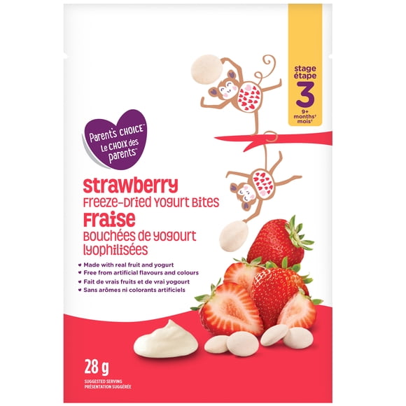 Parent's Choice Strawberry, Freeze-Dried Yogurt Bites, Stage 3, 28 g