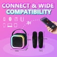 thumbnail image 5 of Portable Bluetooth Karaoke Speaker with 2 Wireless Microphones, Mini Karaoke Machine for Kids 3-12, 5 of 10