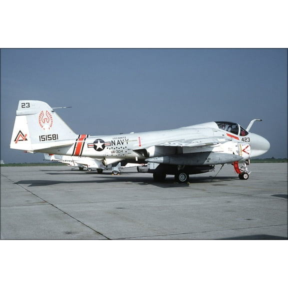 24"x36" Gallery Poster, Grumman KA-6D Intruder VA-304 Firebirds 1990