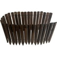 thumbnail image 2 of Worth Garden Outdoor Wood Edging Short Border Yard Fence for Chrismas Tree 12 Inch High 42'' Lengh 6 Pack Indoor Decorative Brown Lawn Landscape Edging Burnt Wood Finish Flexible Spring Maintenance, 2 of 7