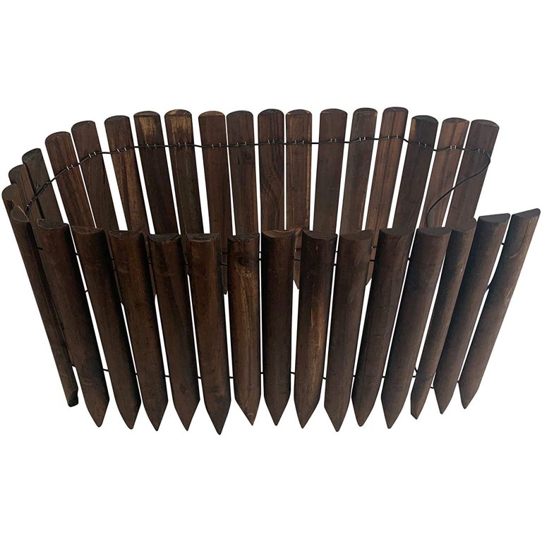 Worth Garden Outdoor Wood Edging Short Border Yard Fence for