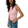 thumbnail image 3 of Women Going Out Summer Tank Tops Casual Basic Sleeveless Shirt Vacation Fashion Outfit Clothes Pink M, 3 of 8