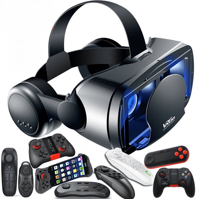 Gafas de realidad virtual VRGPro, protección ocular con luz azul, auriculares grandes, casco de realidad virtual para teléfono móvil, gafas de realidad virtual 3D