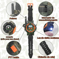 thumbnail image 4 of Radios Walkie Talkies Niños Reloj De Pulsera 2 Piezas Belug, Verde Olivo, 4 of 5