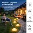 thumbnail image 2 of 5 Pack Solar Pebble Lights Outdoor, Solar Rock Lights Outdoor, Outdoor Waterproof Landscape Night Lights, Solar Stone Lights for Yard Walkway Patio Pathway Flowerbed Garden Decoration, 2 of 7