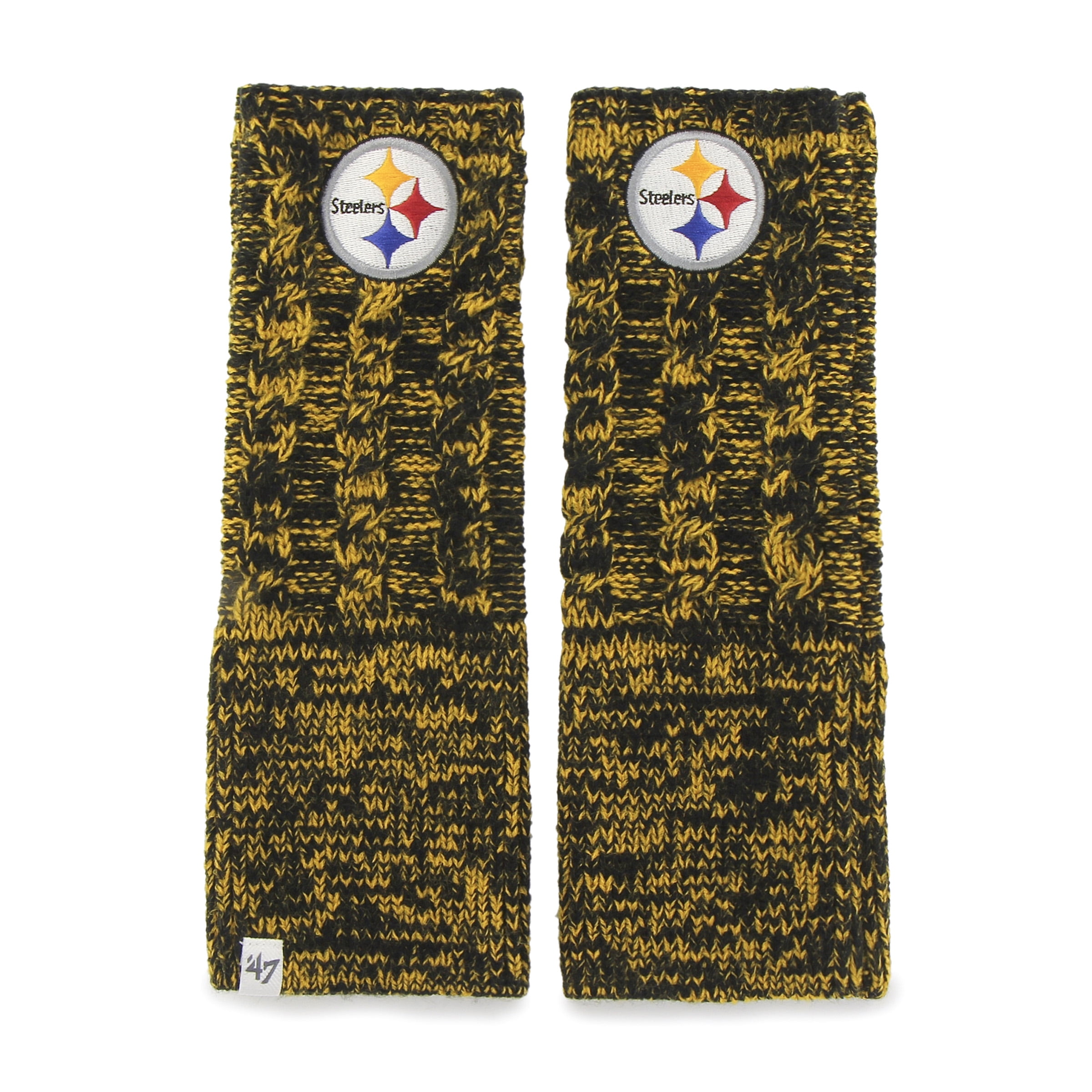 Pittsburgh Steelers Prima Women's Black Arm Warmer Gloves by 47 Brand
