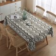 thumbnail image 2 of Rectangle Waterproof Tablecloth 60×84 Inch, Black Bohemian Style Reusable Indoor/Outdoor Durable Table Cover for Party Kitchen Dinner Room Decor, 2 of 4