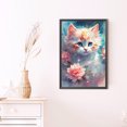 thumbnail image 2 of (A8554) Lleno Diamantes Gatito Flores Voladoras Serie Resina 40*60CM, 2 of 9