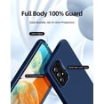 thumbnail image 2 of 【3 in 1 for Samsung Galaxy A23 5G case, with 2 Pack Screen Protector, Camera Protection，Liquid Silicone Slim Shockproof Protective Phone Case [Microfiber Lining] (Navy Blue), 2 of 12