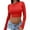 Red, variant on Women's Long Sleeve Slim Fit Crew Neck Long Sleeve T Shirt Tops Tops Plain Basic Crop Top Casual Clothes Streetwear Clean Girl Clothes Long Sleeve Shirt Plain Women Womens Work Out Shirts Pack Burnout