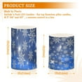 thumbnail image 3 of Christmas Blue Snowflakes Flickering Flameless Candles Battery Operated with Remote Timer LED Pillar Candles Set of 2, 3 of 7