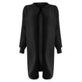 thumbnail image 4 of Fengqque Women Casual Warm O-Neck Solid Coat Long Outerwear Sweater Knit Cardigan, 4 of 4