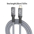 thumbnail image 3 of 20cm Male to Female USB C Charging Cable Wire 40Gbps Data Line 8K Video Support 240W Safe Charging Technology, 3 of 9