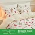 thumbnail image 6 of Gogreen Queen Duvet Cover Floral, Soft & Breathable Microfiber 3 Pieces Queen Bedding Sets, Pattern Queen Comfy Duvet Cover, with Zipper Closure (Christmas Santa Claus, Queen), 6 of 8