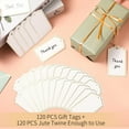 thumbnail image 6 of TanSiDing 120pcs Premium Metallic Gift Tags with String - Elegant Gold Foil Writable Tags for Holiday Presents, Party Favors & Crafting - Durable Cardstock Tags, 6 of 6