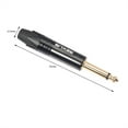 thumbnail image 1 of 6.35mm Male 1/4 Inch Microphone Audio Cable Connector Black, 1 of 5