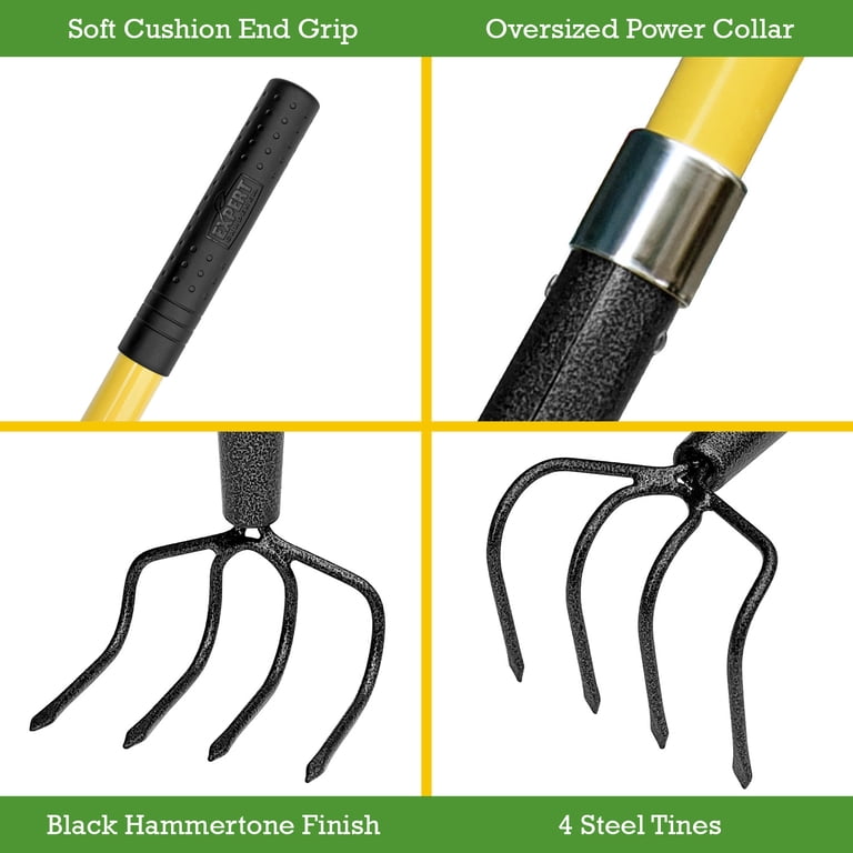 Expert Gardener Fiberglass Cultivator yellow, 53.15