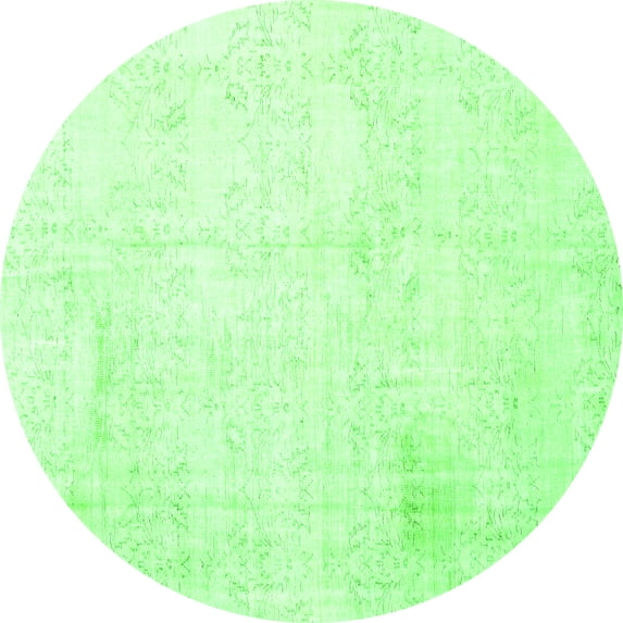 Ahgly Company Indoor Round Persian Green Traditional Area Rugs, 6' Round