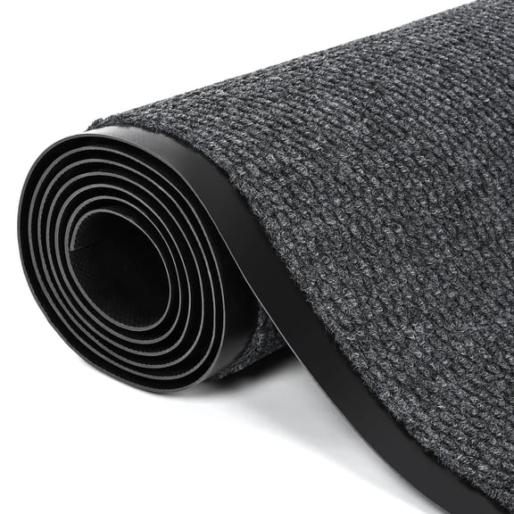 OVYEOFR 3ft x 10ft Commercial Rug, Non-Slip Entrance Mat, Indoor Outdoor Hallway Runner Rug for Home Office High Traffic Area, Gray