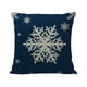 thumbnail image 1 of Funda De Cojín Navideña Con Copos De Nieve, Alce, Árbol De Navidad Y Papá Noel, De Lino, Para Sofá, 1 of 2