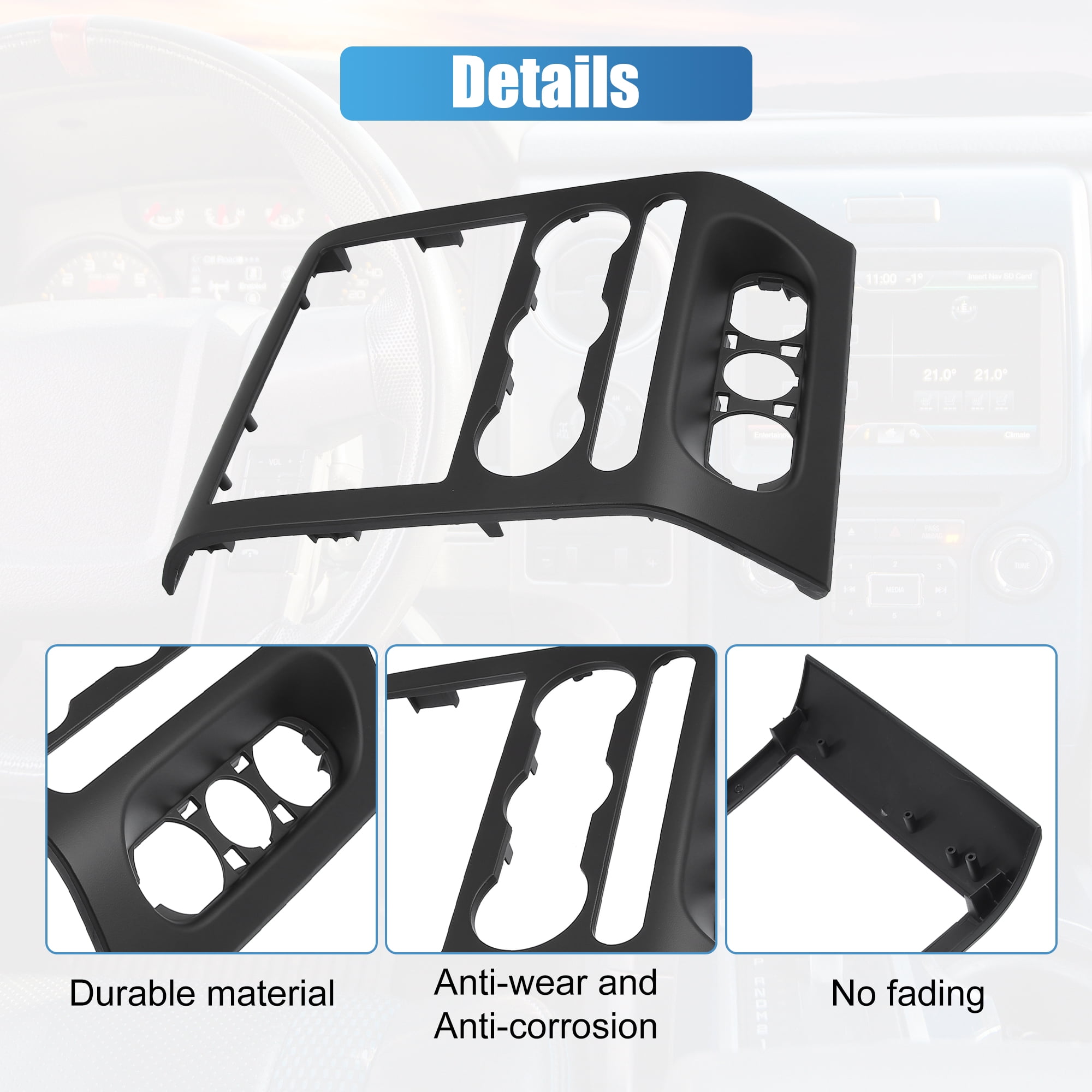 Unique Bargains Front Dash Radio Bezel Center Trim Panel Cover for Ford F-150 2004-20