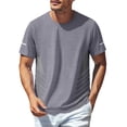 thumbnail image 5 of FengLS Summer T-Shirt for Men Comfortable Cool Ice Silk Tops Quick Dry Thin Style Short Sleeves Tee Loose Casual Crew Neck Tops, 5 of 9