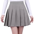 thumbnail image 1 of Falda Yewsea plisada para tenis y golf en forma de A con pantalones cortos, color gris claro, 1 of 7