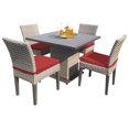 thumbnail image 1 of TK Classics Table de Salle à Manger Carrée Oasis pour Patio avec 4 Chaises en Terracotta, 1 of 1