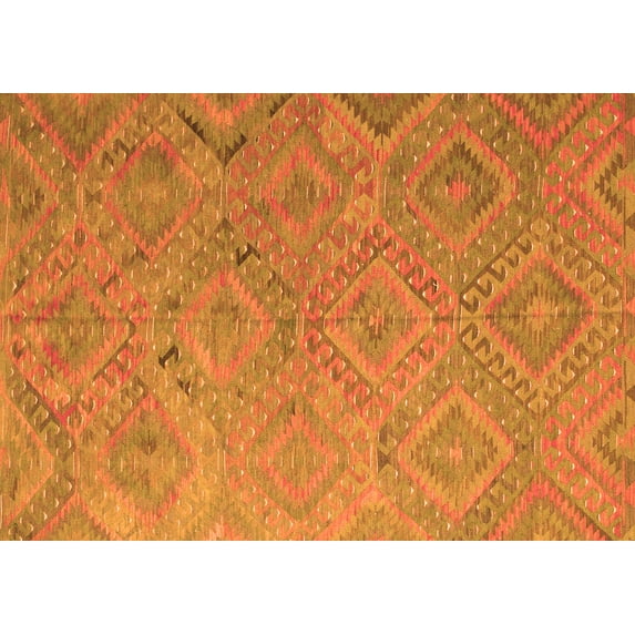 Ahgly Company Indoor Rectangle Southwestern Orange Country Area Rugs, 2' x 3'