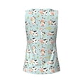 thumbnail image 5 of Xecao Cute Cows print women's scoop neck, loose-fit workout tank tops for the gym., 5 of 9
