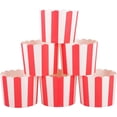 thumbnail image 1 of Carnival Decorations Greaseproof Baking Cups, Heat Resistant To 200°C, 50Pcs Disposable Design For Hassle-Free Cleanup, Red And White Stripes Add A Professional Touch To Your Event, 1 of 5