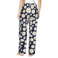 thumbnail image 3 of Goofa Daisy Floral Printed Soft Pajama Pants for Women, Wide Leg Comfy Casual Lounge Yoga Pants-, 3 of 9
